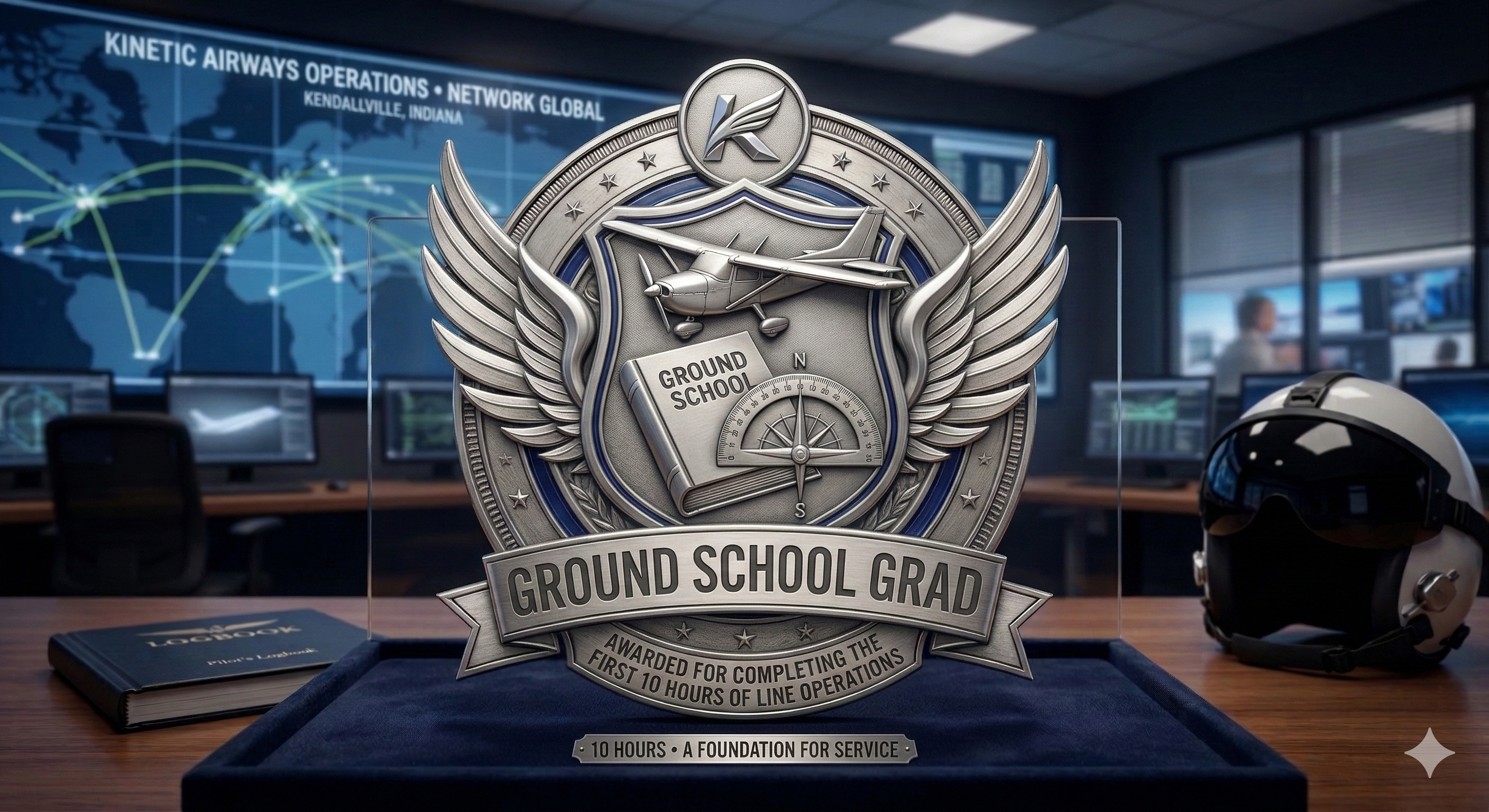 Awarded for completing the first 10 hours of line operations.